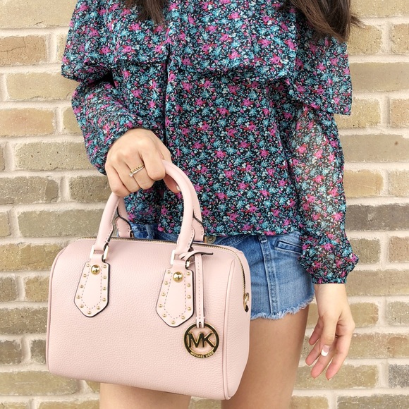 🌸NWT Michael Kors ARIA Small Satchel Pink - Picture 2 of 8